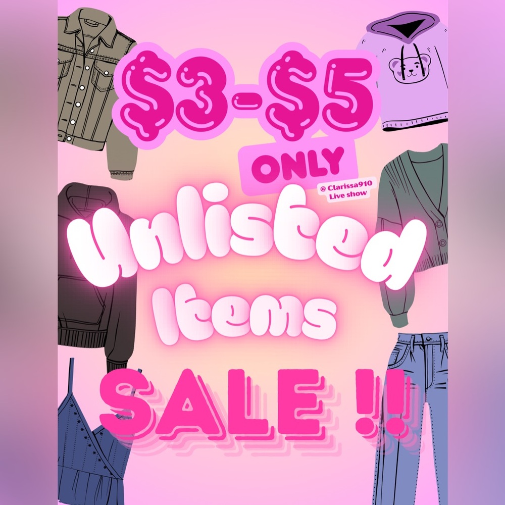 Please Like & Follow for Low Start Unlisted Items Live Show